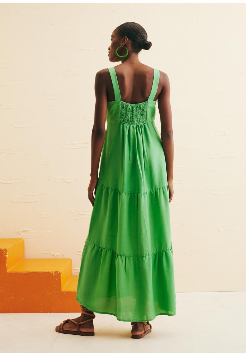 Vestido Maxi Midi Decote Transpassado