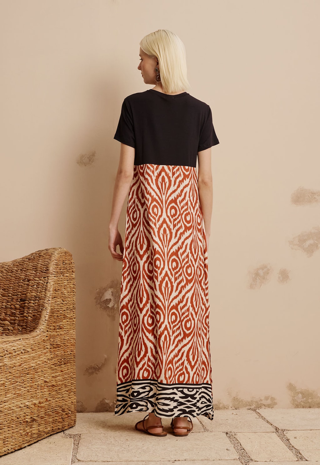 Vestido Maxi Midi Estampado Arumã