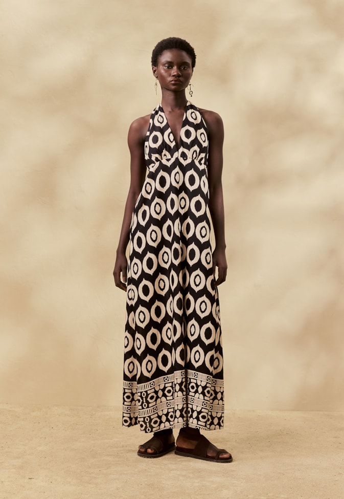 Vestido Maxi Midi Estampado Cacau Peruano