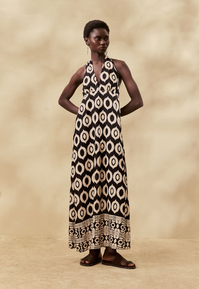 Vestido Maxi Midi Estampado Cacau Peruano