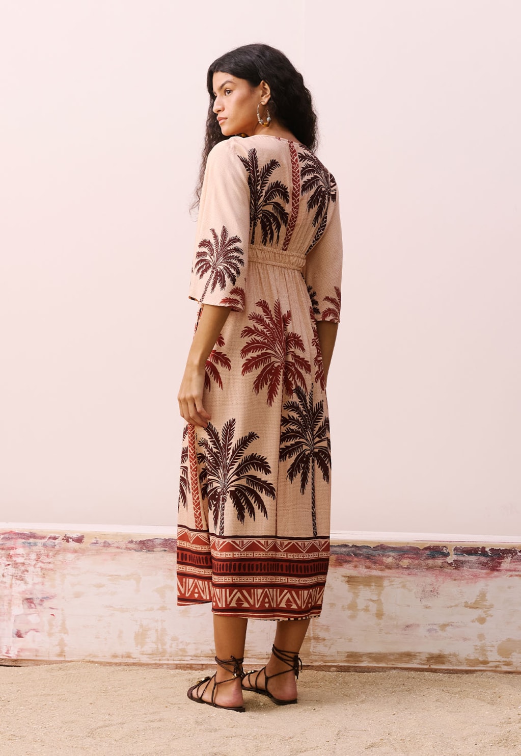 Vestido Maxi Midi Estampado Marajoara