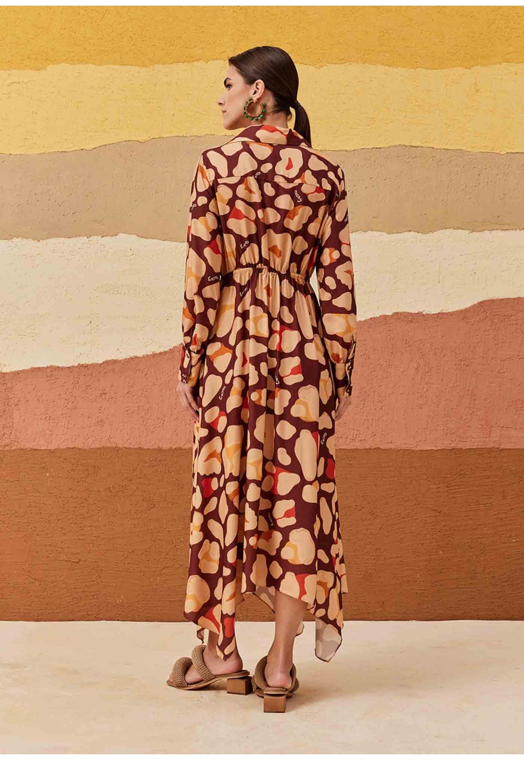 Vestido Maxi Midi Estampado Sami