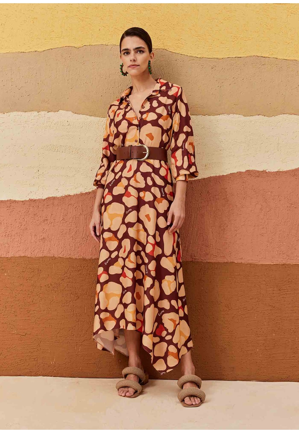 Vestido Maxi Midi Estampado Sami