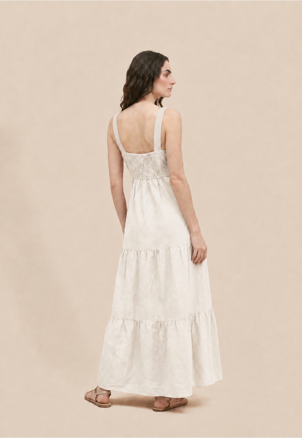 Vestido Maxi Midi Liso Alça Larga