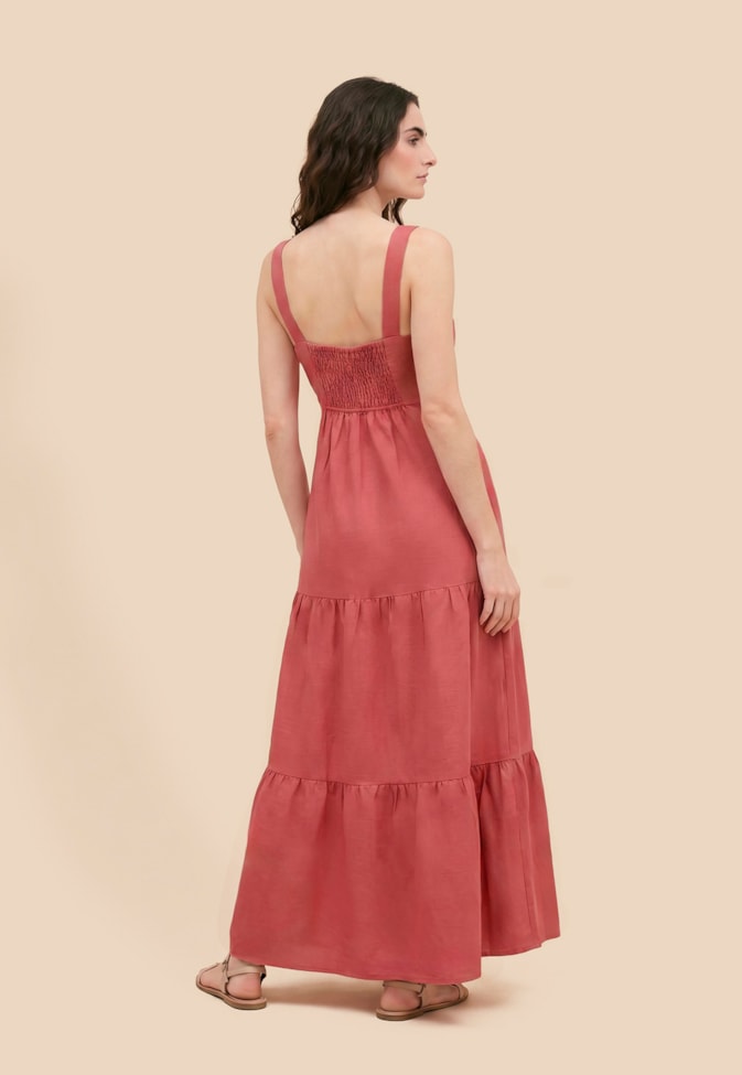 Vestido Maxi Midi Liso Alça Larga
