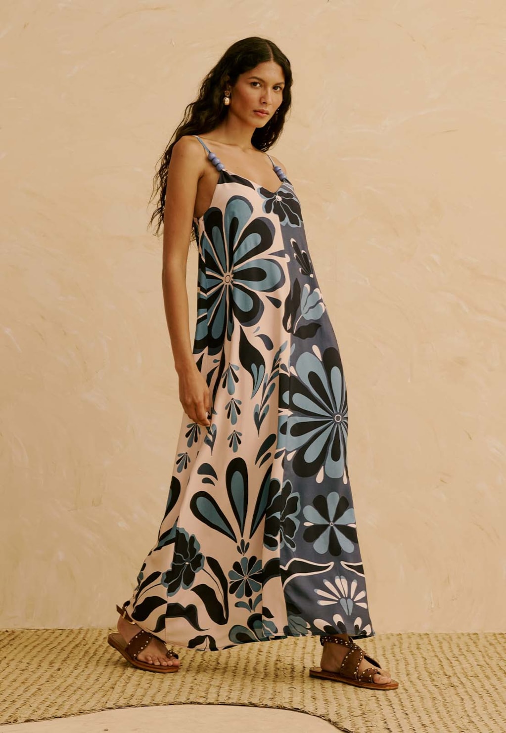 Vestido Maxi Midi Mix Estampado Cantuta