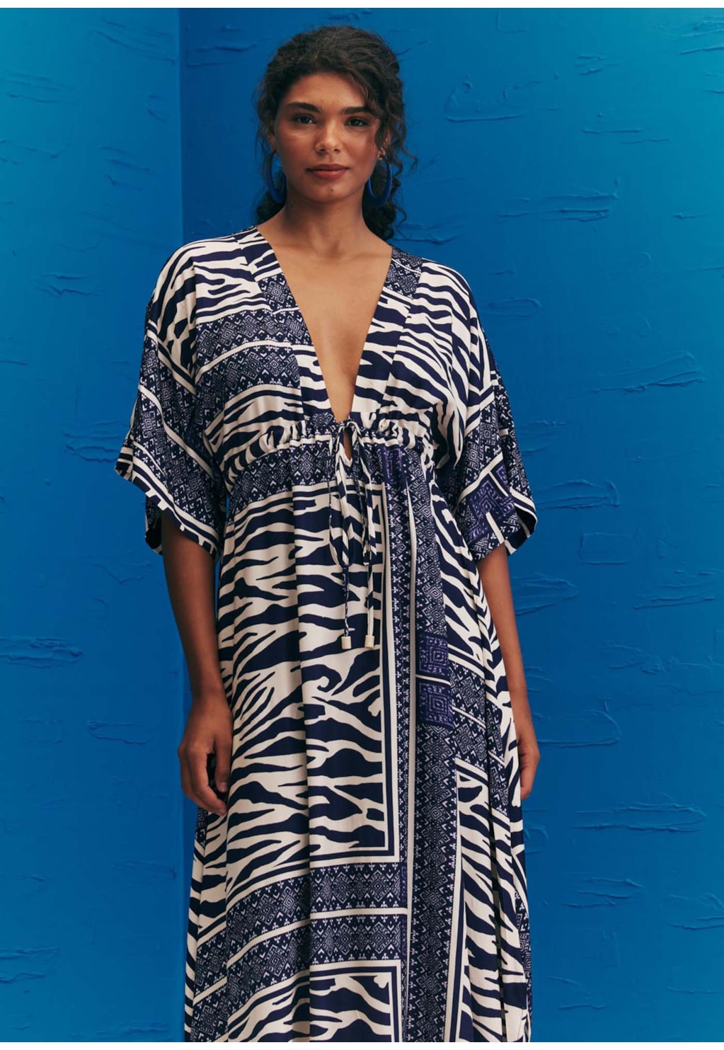 Vestido Maxi Midi Túnel Estampado Las Cebras