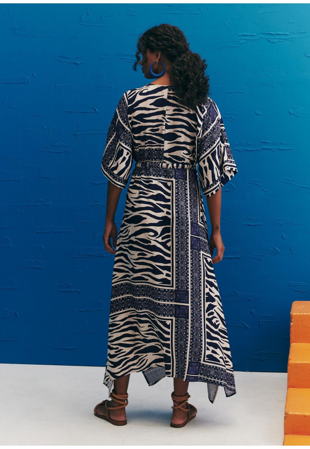 Vestido Maxi Midi Túnel Estampado Las Cebras