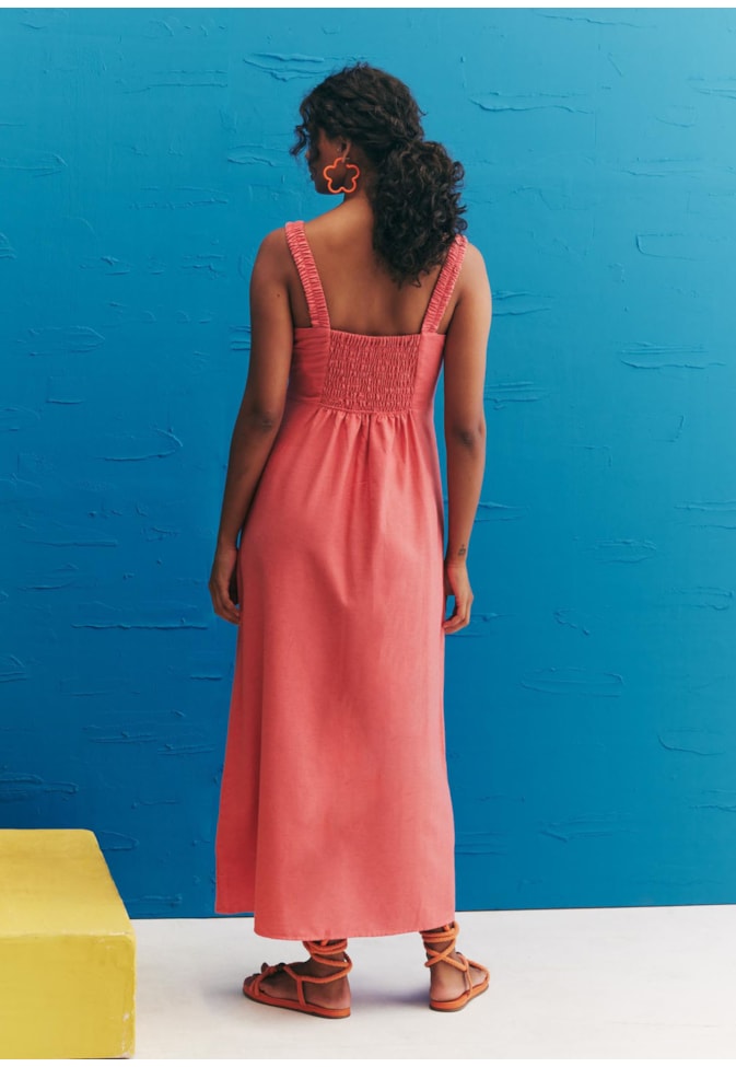 Vestido Midi Alça Elástico