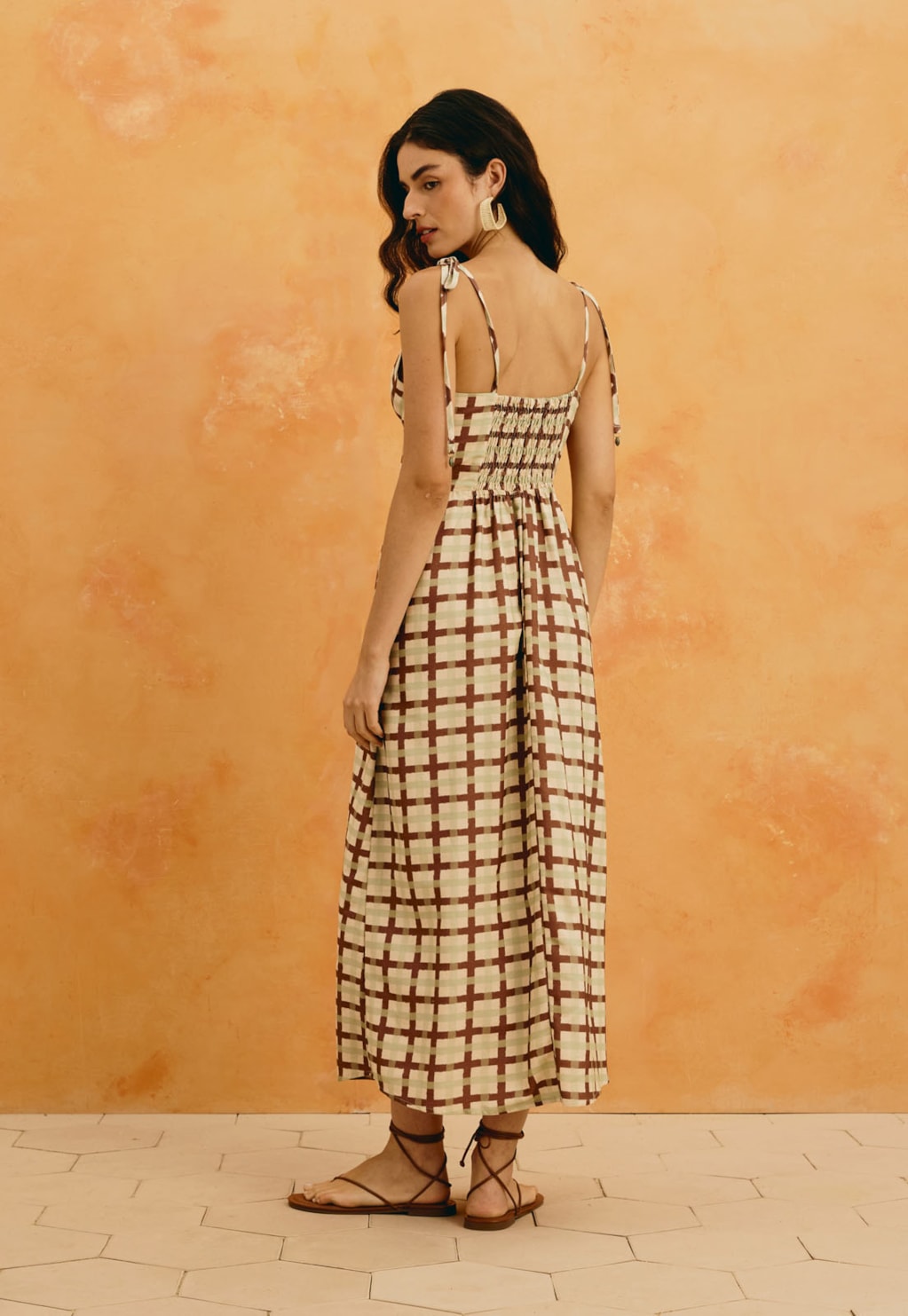 Vestido Midi Amarração Estampado Mitú