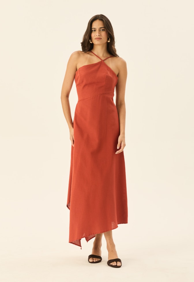 Vestido Midi Assimétrico