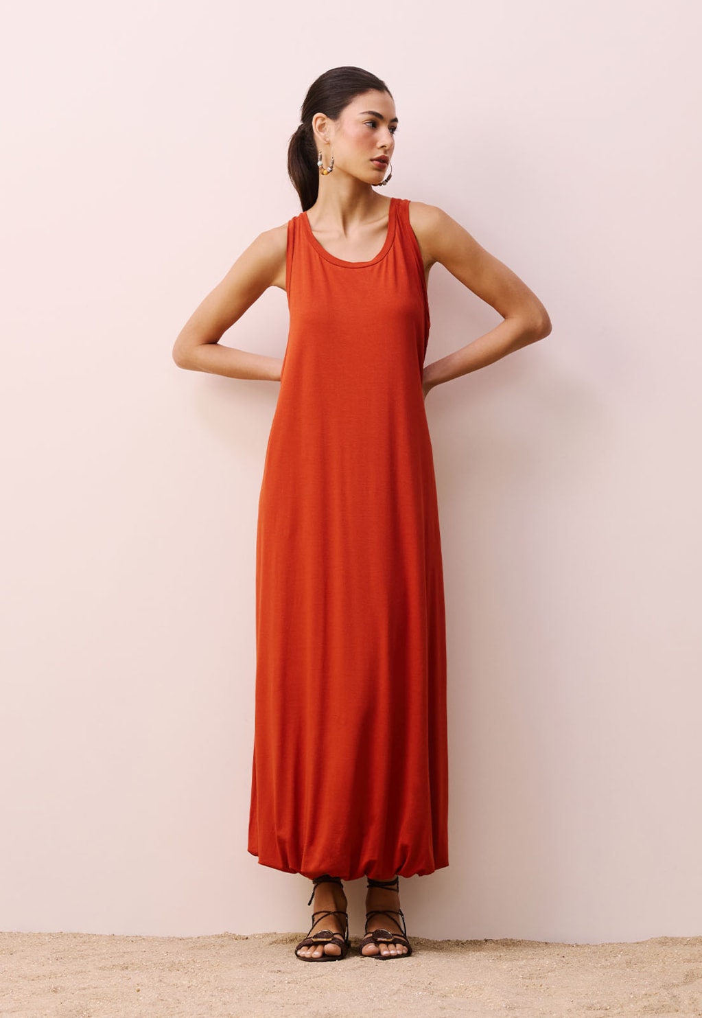 Vestido Midi Balonê Nadador