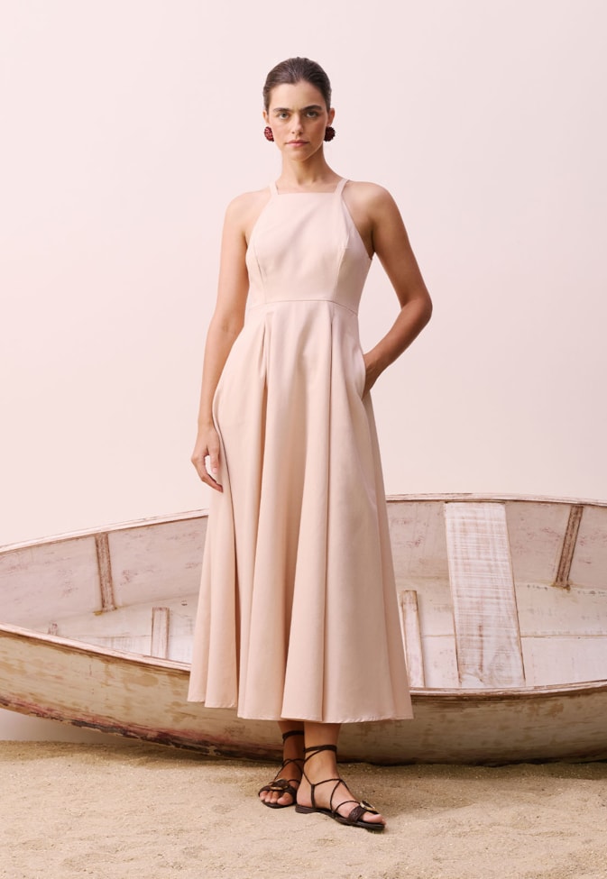 Vestido Midi Bolso