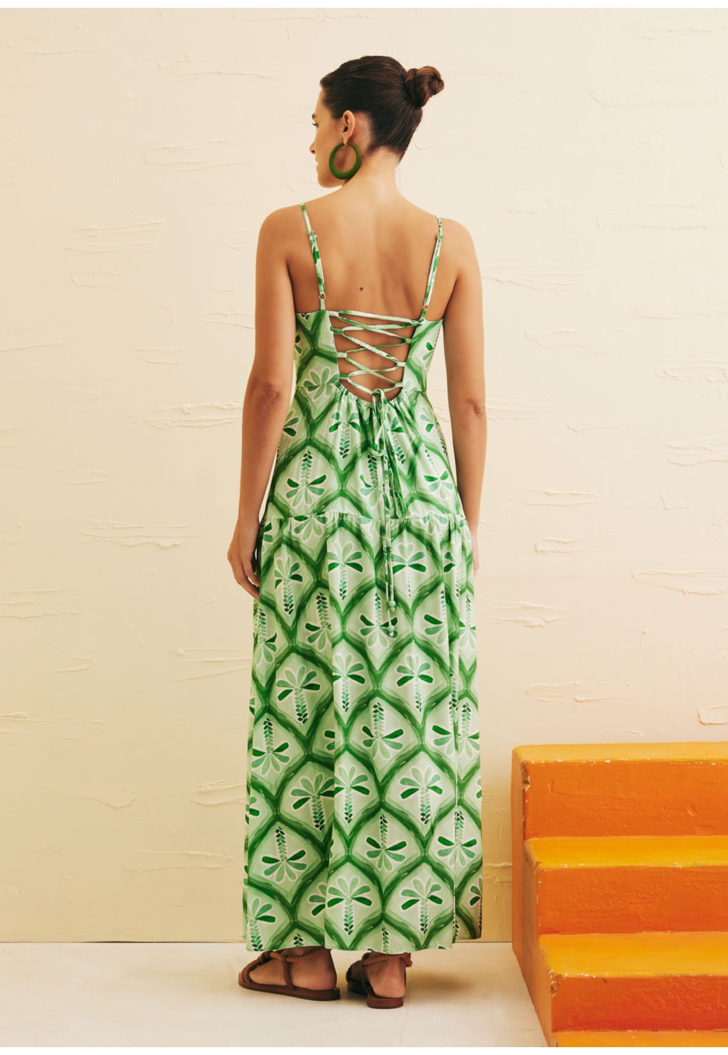 Vestido Midi Bustinho Estampado Gunga