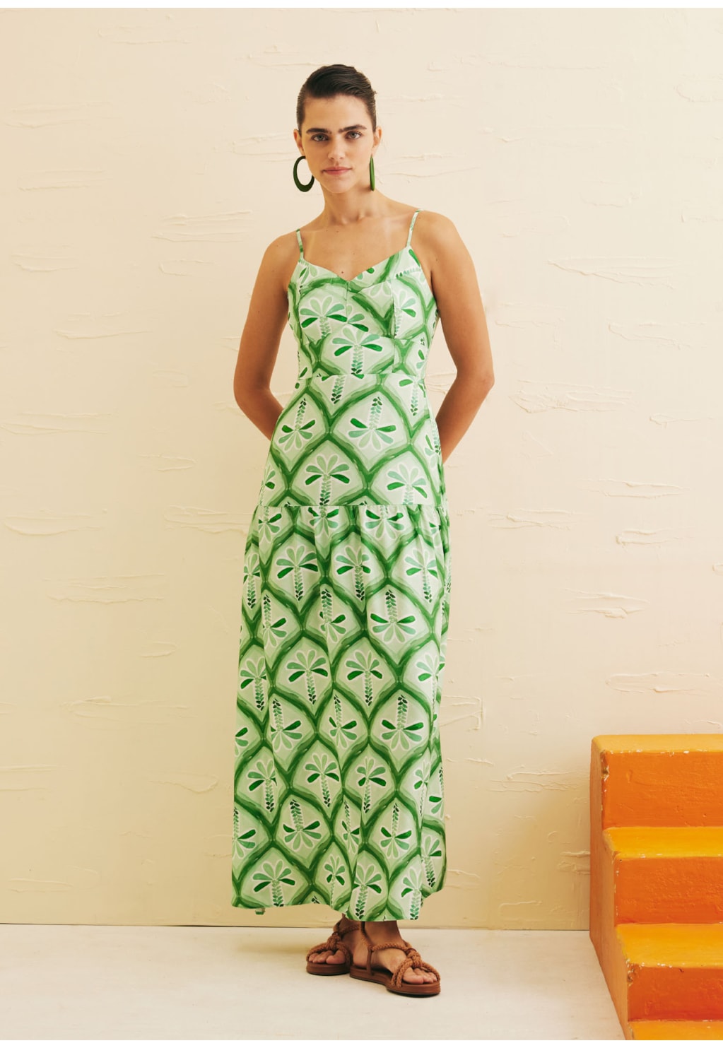 Vestido Midi Bustinho Estampado Gunga