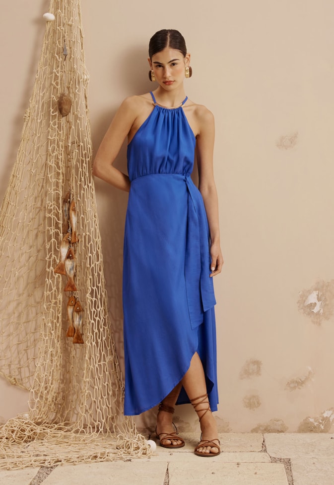 Vestido Midi Cachecouer Detalhe Aviamento