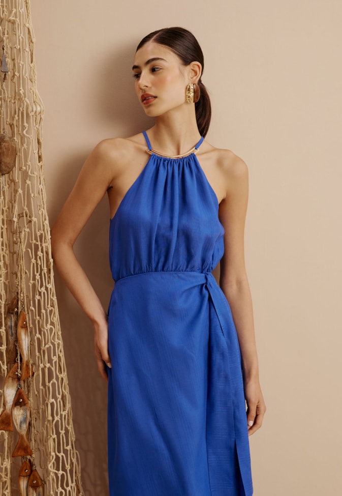 Vestido Midi Cachecouer Detalhe Aviamento