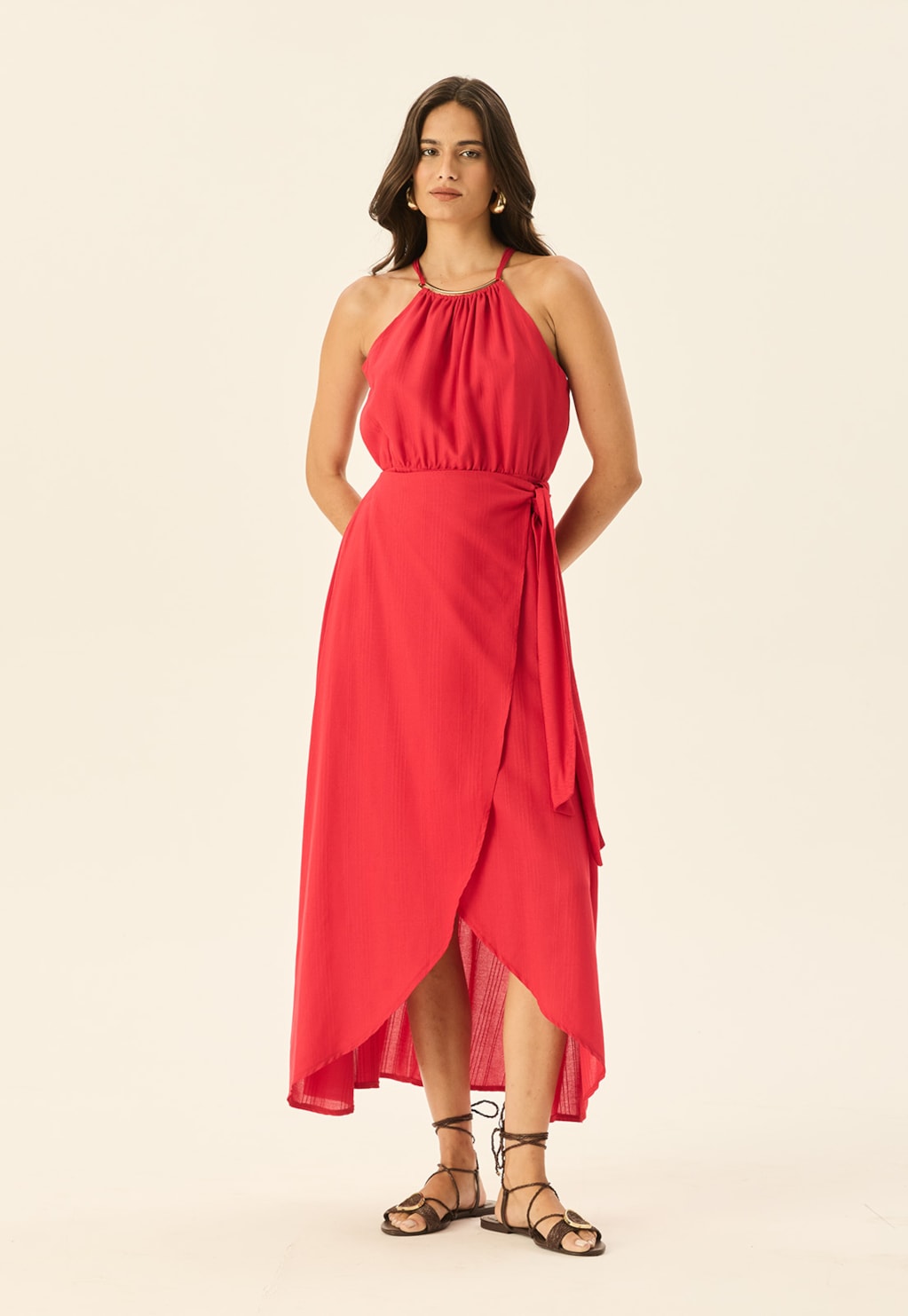 Vestido Midi Cachecouer Detalhe Aviamento