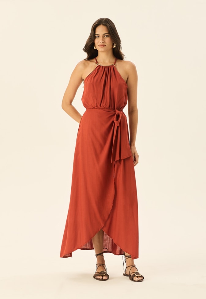 Vestido Midi Cachecouer Detalhe Aviamento