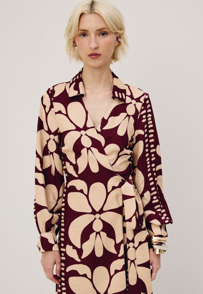 Vestido Midi Cachecour Estampado Calle