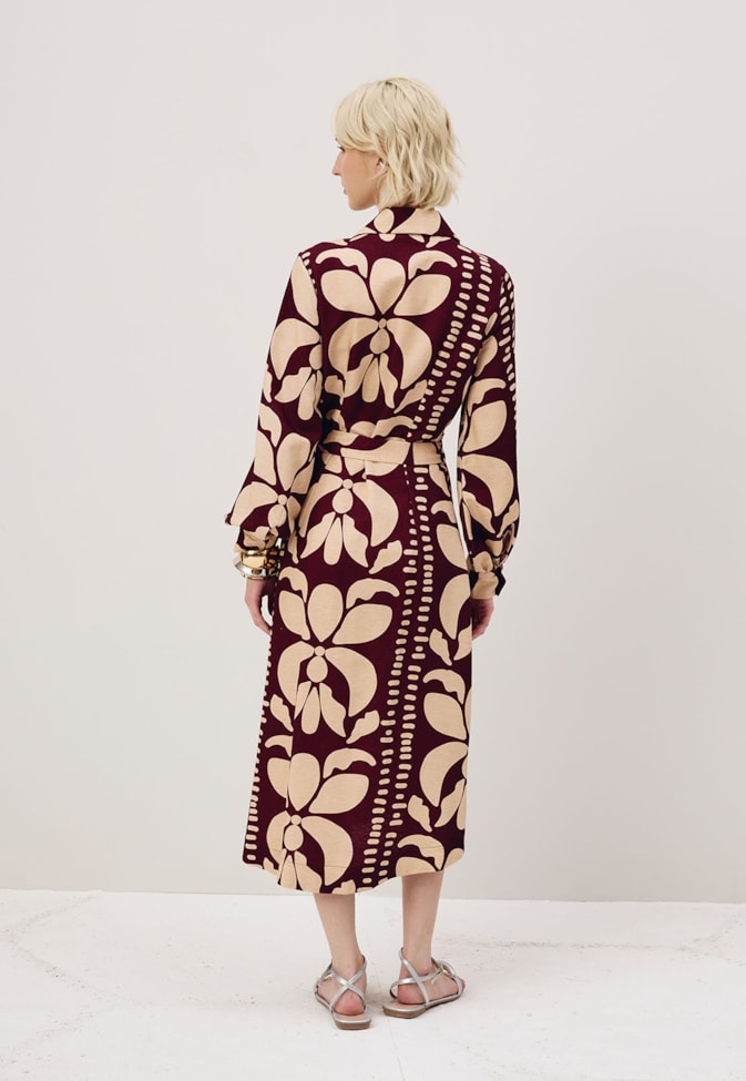 Vestido Midi Cachecour Estampado Calle