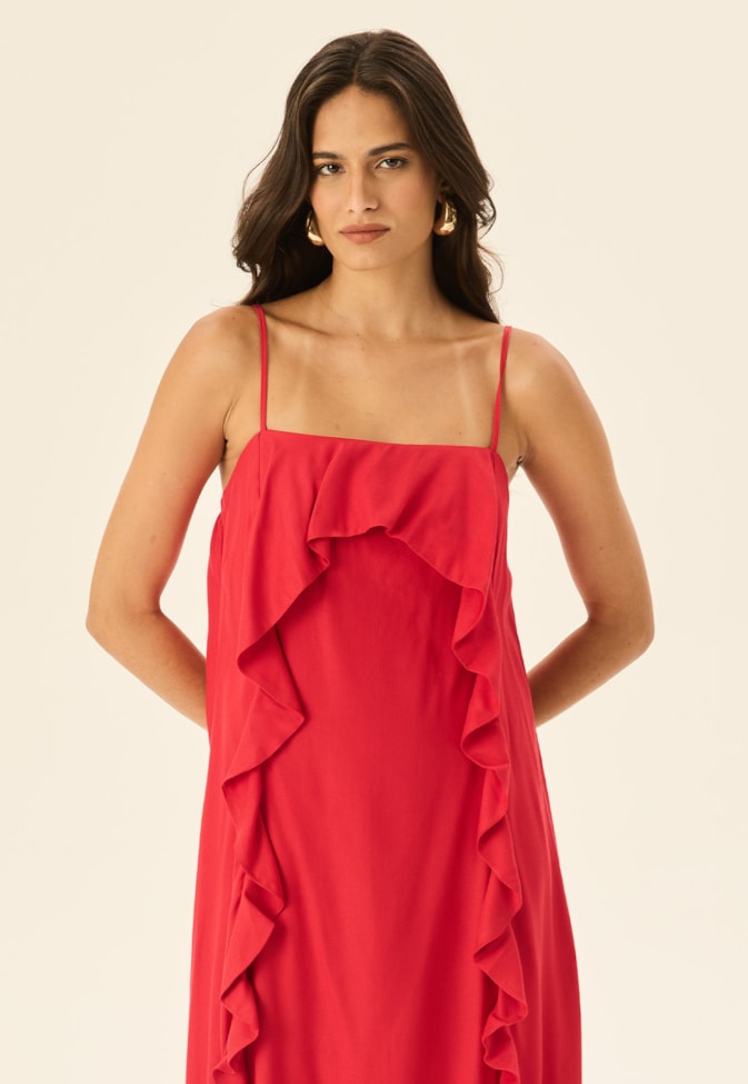 Vestido Midi Camada Pontas