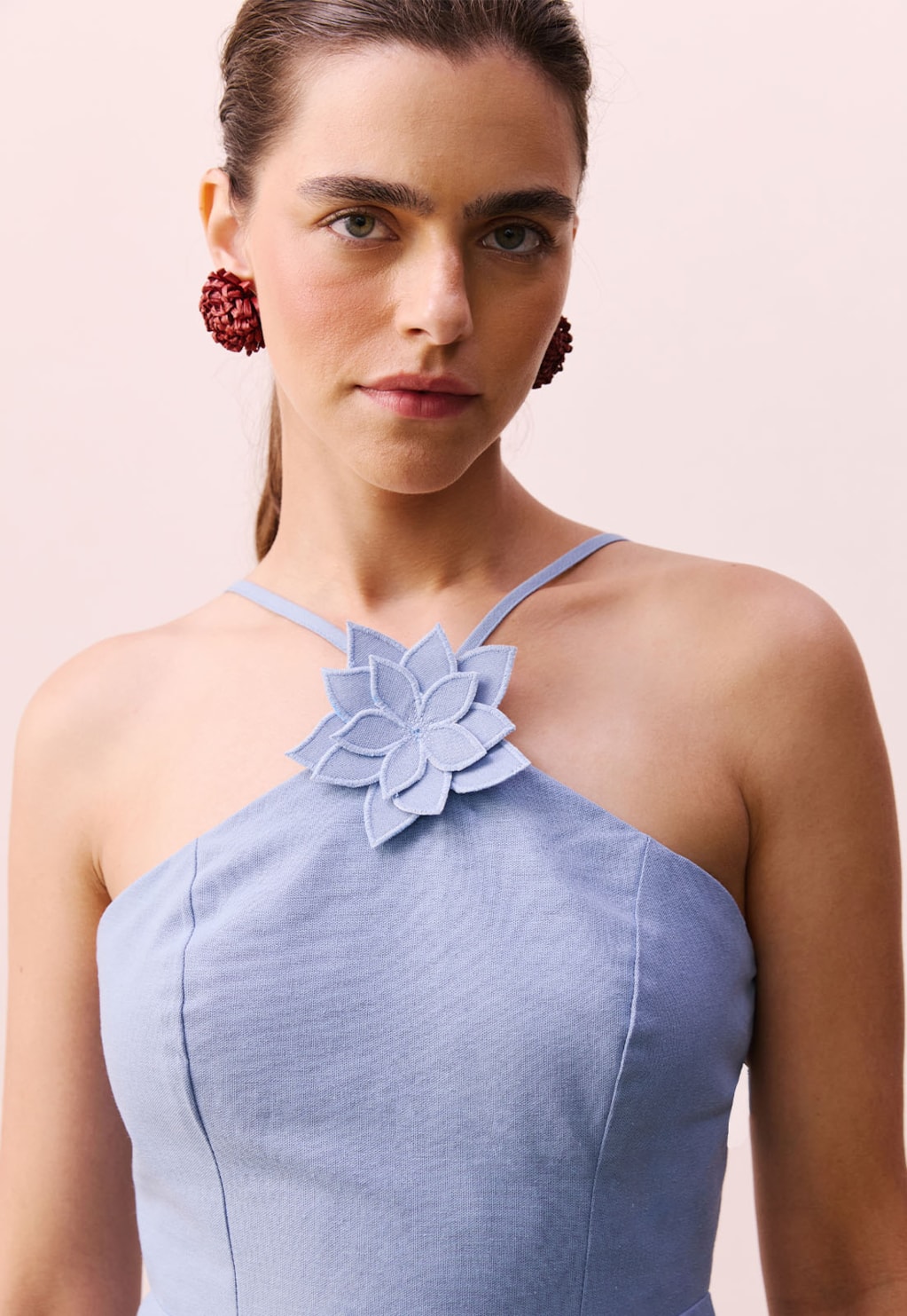 Vestido Midi Detalhe Flor