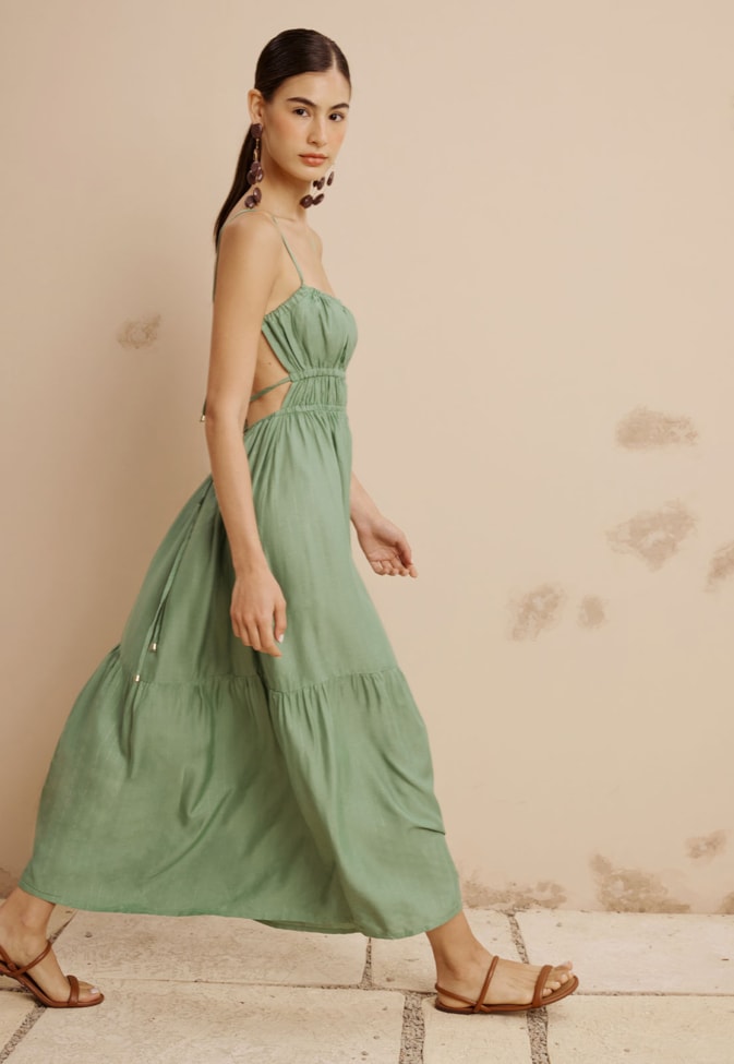 Vestido Midi Elástico Busto