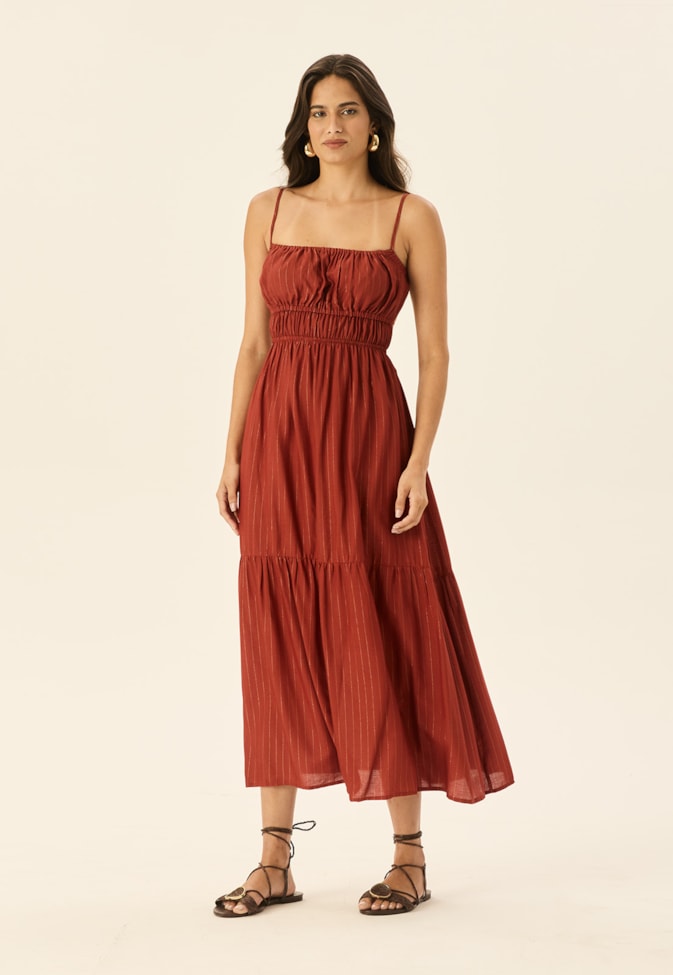 Vestido Midi Elástico Busto