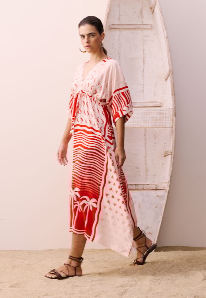 Vestido Midi Estampado Alter do Chão