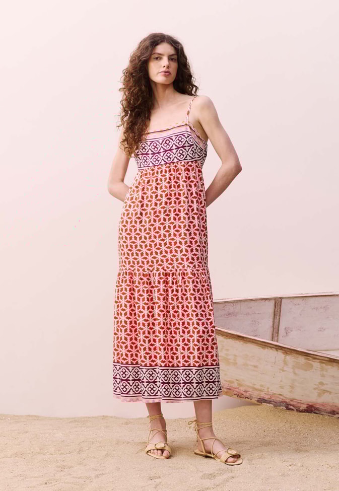 Vestido Midi Estampado Belterra