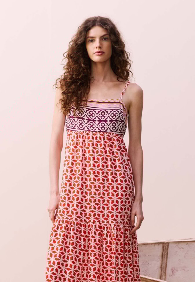 Vestido Midi Estampado Belterra