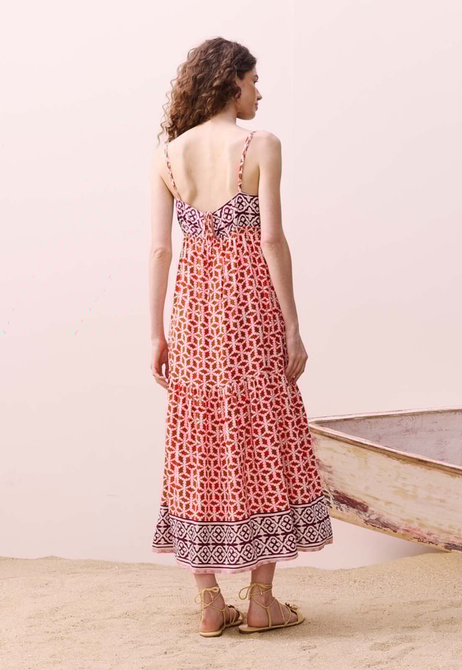 Vestido Midi Estampado Belterra