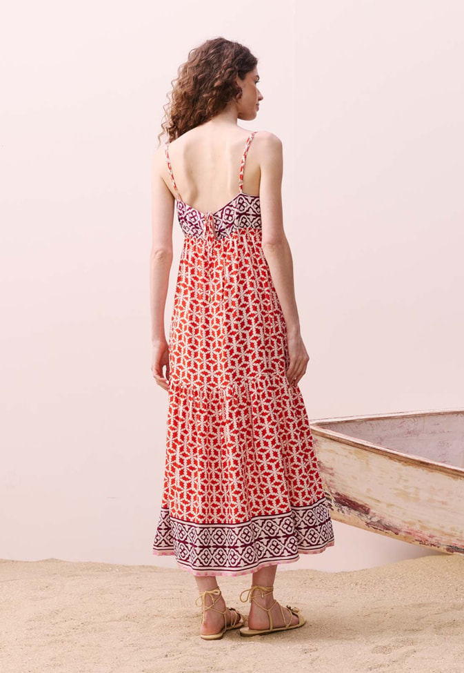 Vestido Midi Estampado Belterra