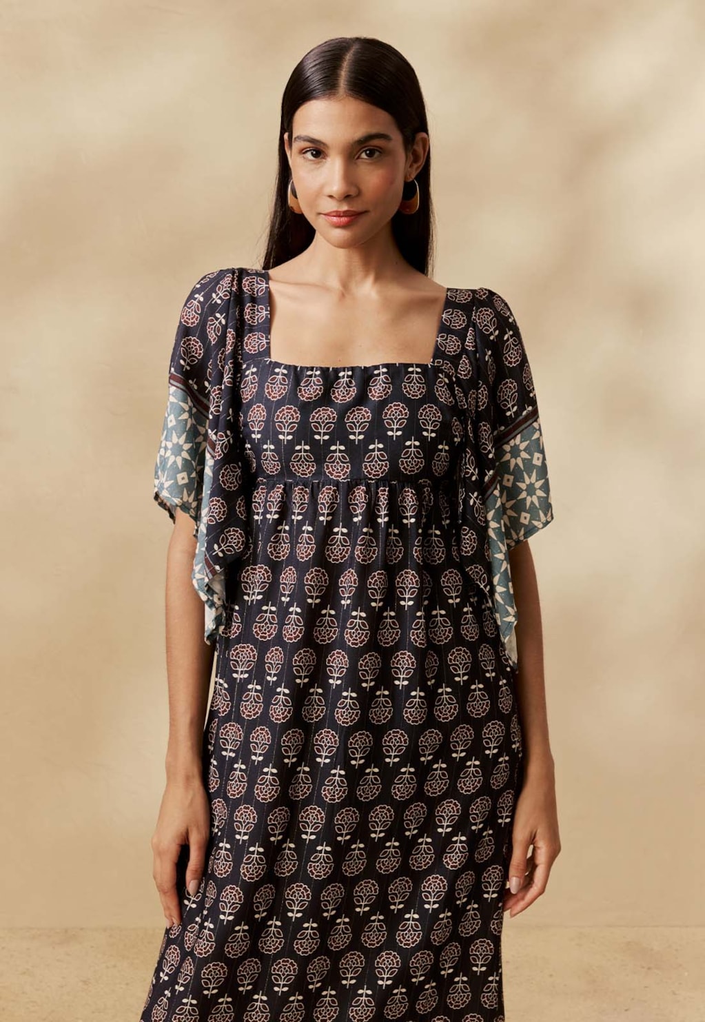 Vestido Midi Estampado Cielo Inca