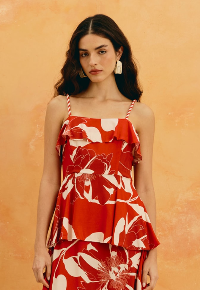 Vestido Midi Estampado Colombiana