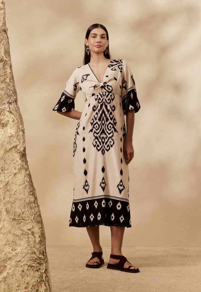 Vestido Midi Estampado La Pacha