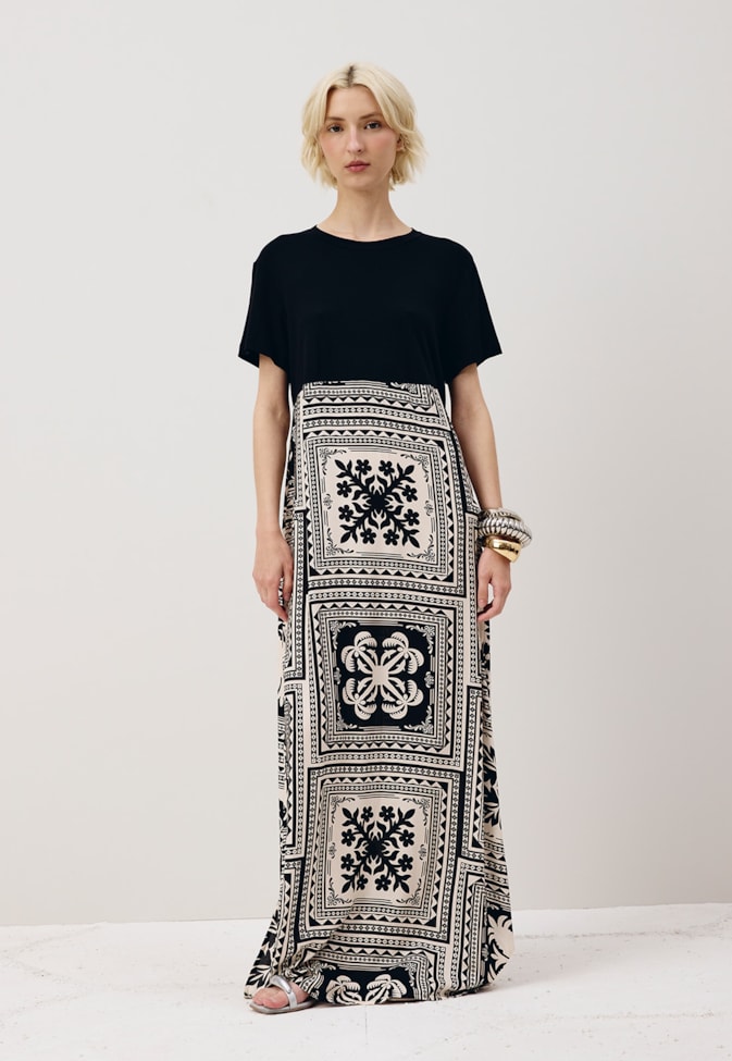 Vestido Midi Estampado Maia