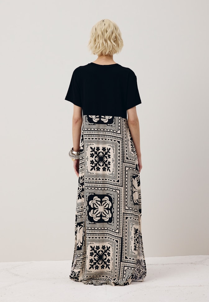 Vestido Midi Estampado Maia