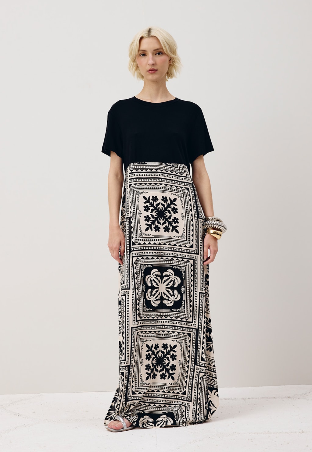 Vestido Midi Estampado Maia