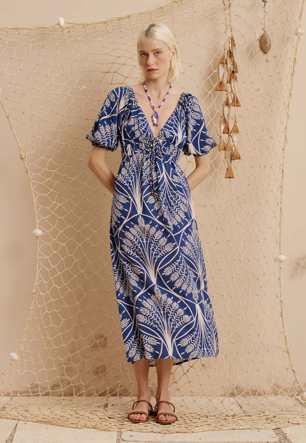 Vestido Midi Estampado Miriti