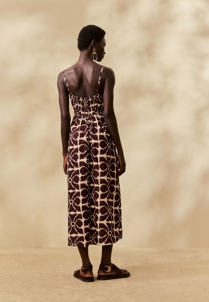 Vestido Midi Estampado Misti