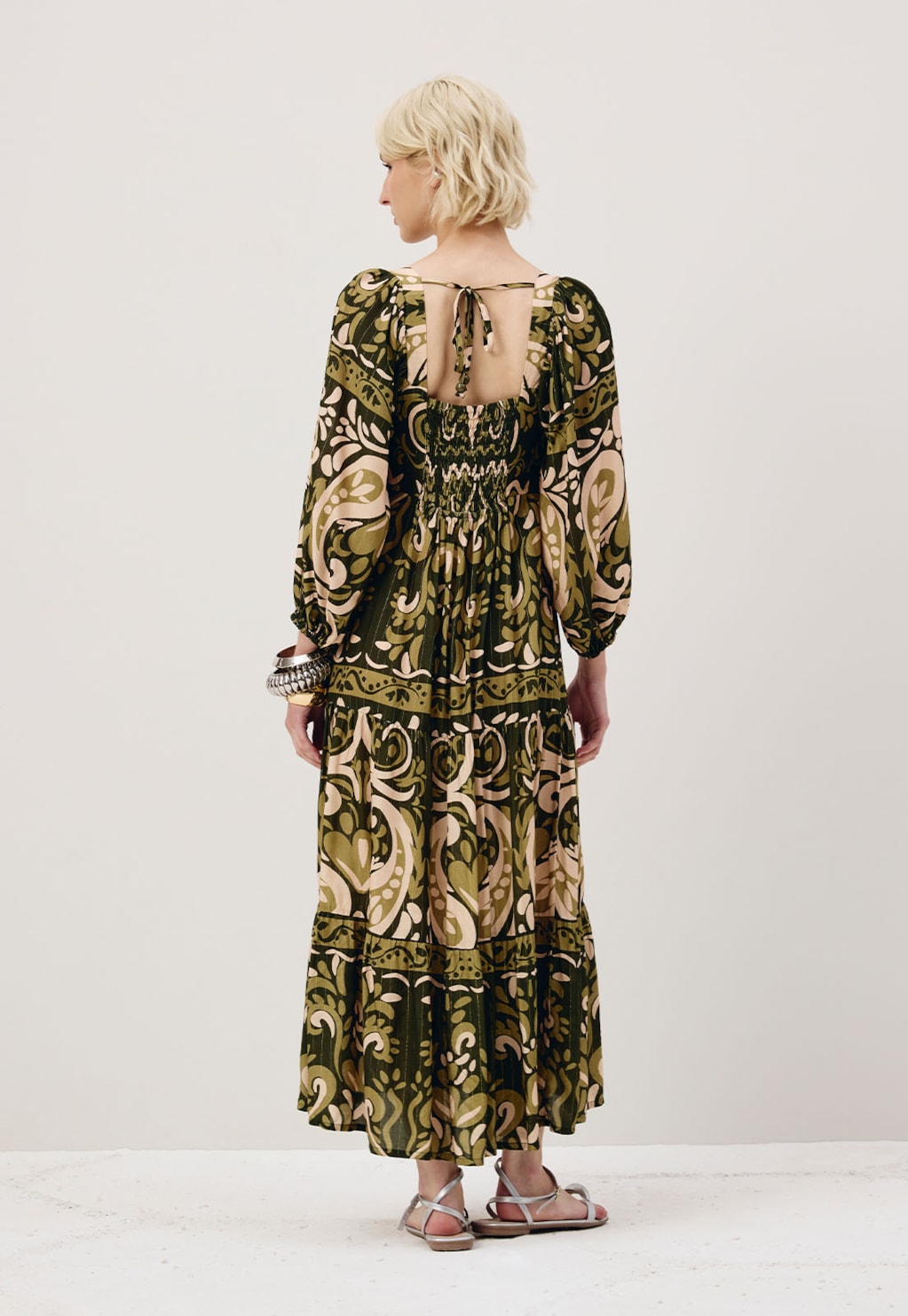 Vestido Midi Estampado Nômade