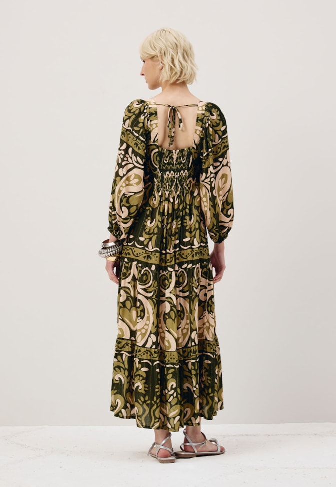 Vestido Midi Estampado Nômade