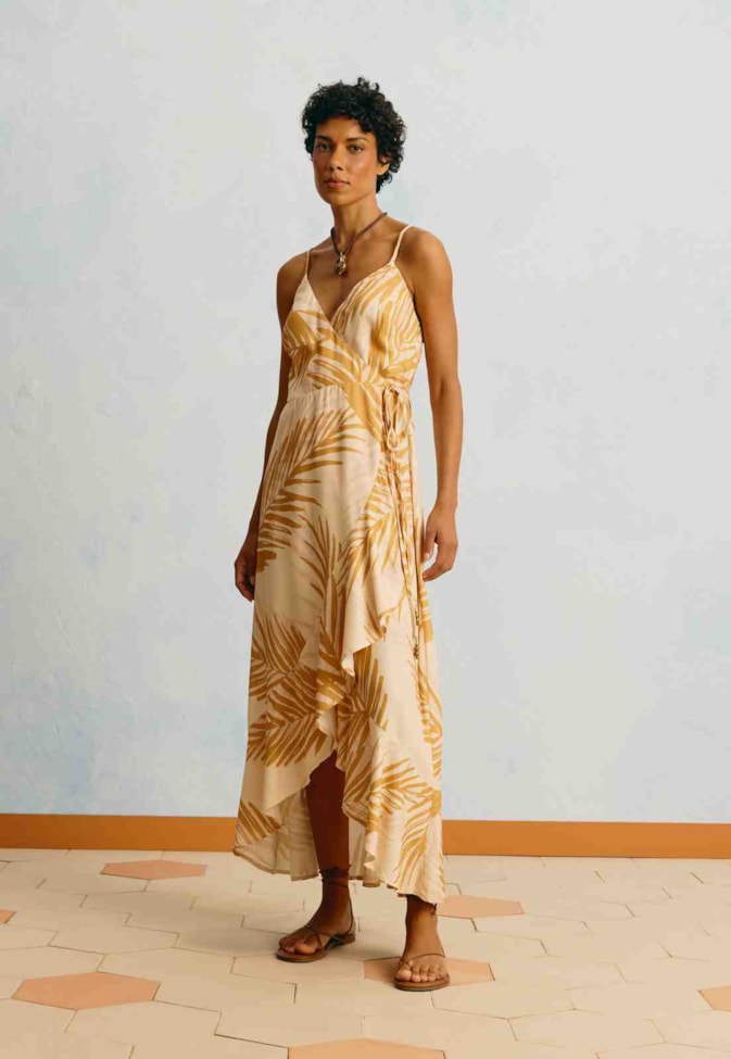 Vestido Midi Estampado Palma Colombiana