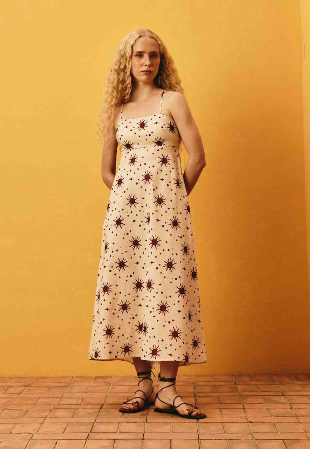 Vestido Midi Estampado Primeiro Raio