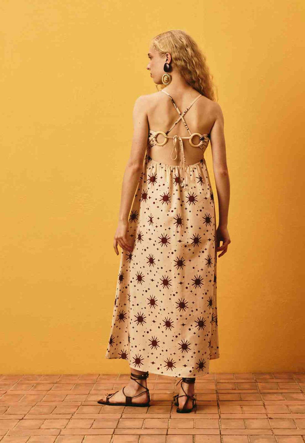 Vestido Midi Estampado Primeiro Raio