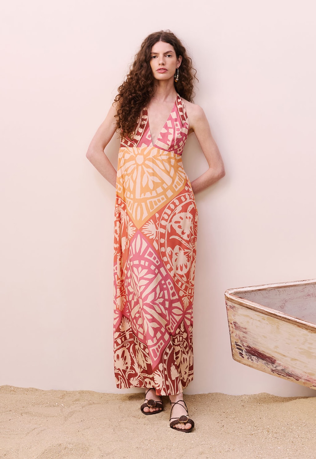 Vestido Midi Estampado Tucupi