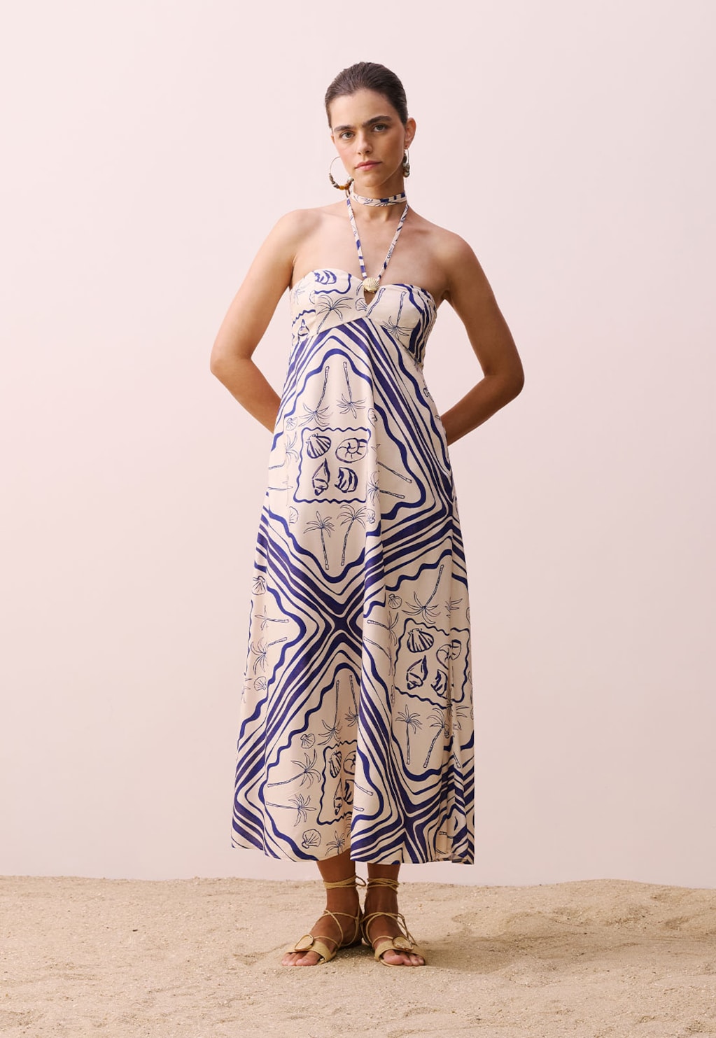 Vestido Midi Estampado Tupé