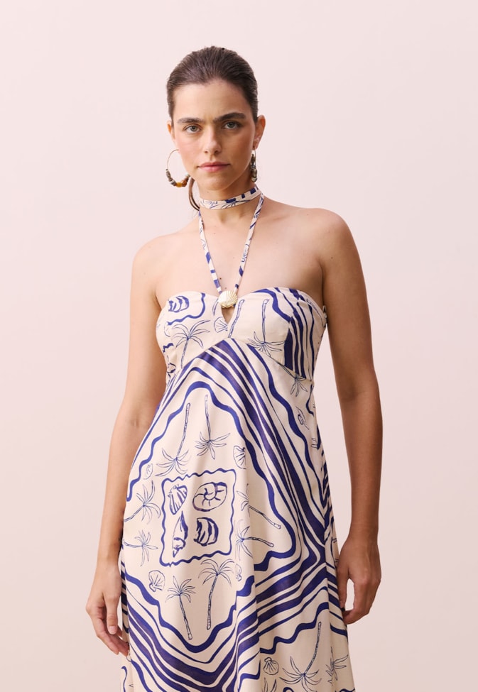 Vestido Midi Estampado Tupé